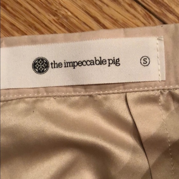 The Impeccable pig khaki lace up skirt back zipper - Picture 3 of 5